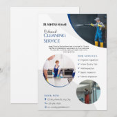 Huisschoonmaakservice Zakelijke flyers Kaart (Voorkant / Achterkant)
