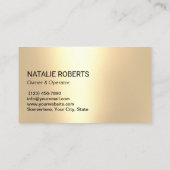 Huisschoonmaakservice Zwart & Gouden Spuitreiniger Visitekaartje (Achterkant)