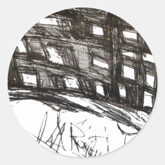 HUISVESTING CRASH RONDE STICKER (Voorkant)