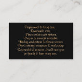 Huisvesting en diensten visitekaartje (Achterkant)