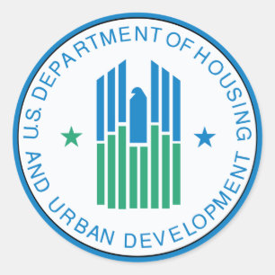 Huisvesting en stadsontwikkeling ronde sticker