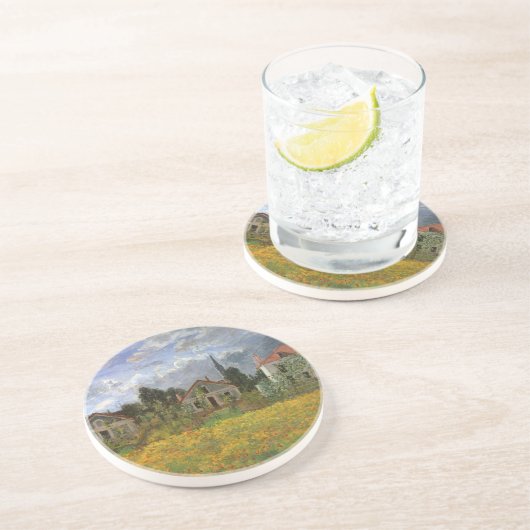 Huisvesting in Argentinië door Claude Monet, kuns Zandsteen Onderzetter (Zijkant)