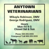 Huisvesting van groot en klein dierenvoeder raamsticker (Vel 3)