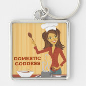 Huisvrouw Chef Sleutelhanger (Voorkant)