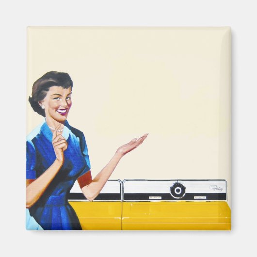 Huisvrouw en New Washer Magneet (Voorkant)