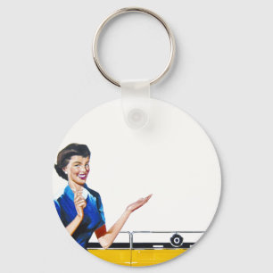 Huisvrouw en New Washer Sleutelhanger