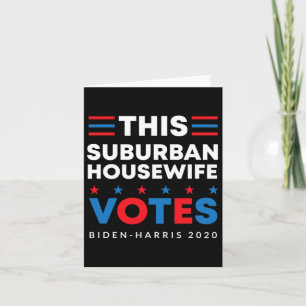 Huisvrouw stemt Biden Harris 2020 Feminis Kaart