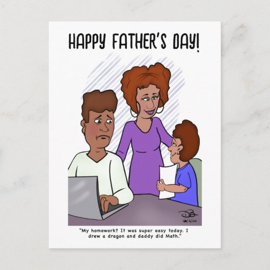 huiswerk briefkaart (Voorkant)