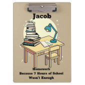 Huiswerk: Omdat 7 uur school niet genoeg was Klembord (Voorkant)