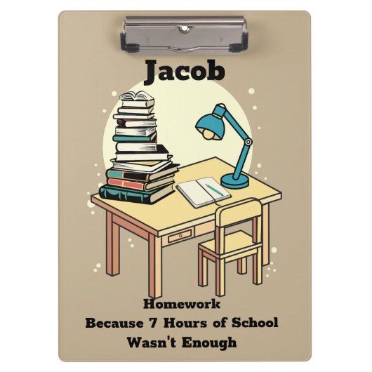 Huiswerk: Omdat 7 uur school niet genoeg was Klembord (Voorkant)