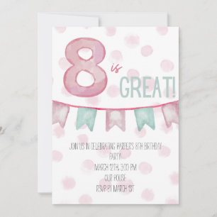 Huit ans, c'est une super invitation d'anniversair