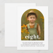 Huit Arches Photo Anniversaire Invitation (Devant / Derrière)