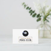 Huit Bal, Pool Club, Carte de visite de billard (Debout devant)
