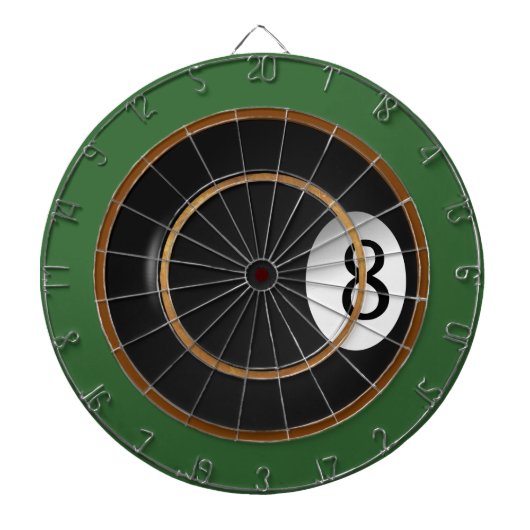 Huit Billard Ball Cibles de flechettes personnalis (Devant)