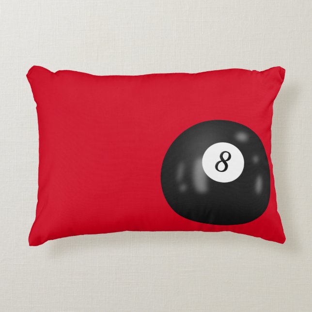 Huit Boule Sur Coussin Accent Rouge (Devant)