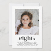 Huit Coeurs - Photo Carré Invitation Anniversaire (Devant)