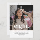 Huit Coeurs Photo Invitation d'anniversaire (Devant)