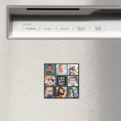 Huit Collage de photos de famille Magnet noir (In Situ (Lave-vaisselle))