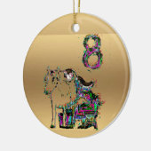 Huit domestiques un-trayant la décoration de Noël (Gauche)