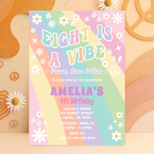 Huit est une invitation à l'anniversaire vibe