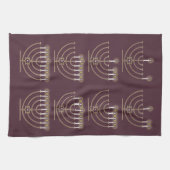Huit Hanoukka Nights Serviette de cuisine (Horizontal)