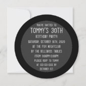 Huit invitations de partie de cercle de thème de (Dos)