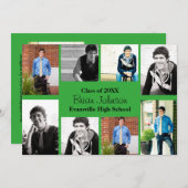 Huit/Neuf Photos Vert - Grad Faire-part (Devant / Derrière)