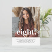 Huit Photo Invitation pour le premier anniversaire (Debout devant)