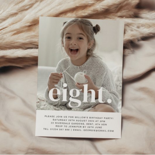 Huit Photo Invitation pour le premier anniversaire