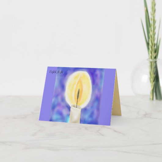Huitième carte de Hanoukka de nuit (Devant)