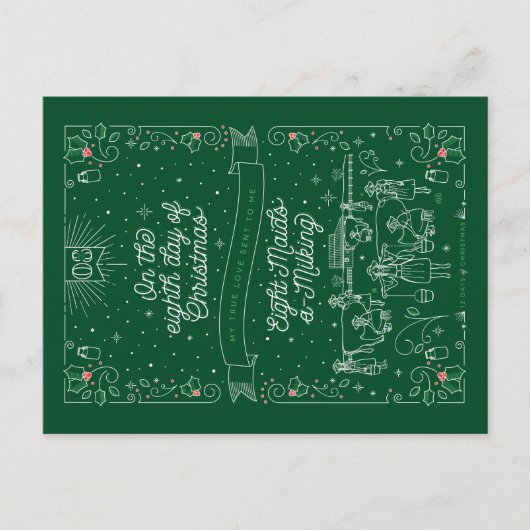 HUITIÈME JOUR DE NOËL / Carte de Noël (Devant)