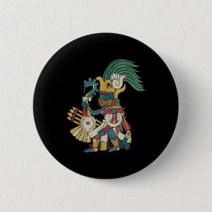 Huitzilopochtli Aztec God Aztec Mythology Mayan Su Ronde Button 5,7 Cm