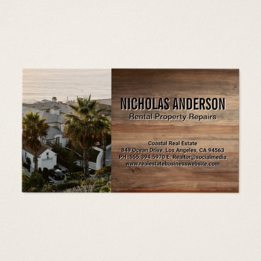 Huizen aan de kust visitekaartje (Voorkant)