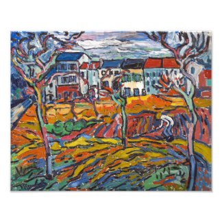 Huizen bij Chatou | Maurice de Vlaminck | Foto Afdruk