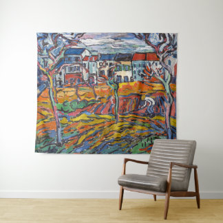 Huizen bij Chatou | Maurice de Vlaminck | Wandkleed