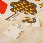 Huizen Bos Naadloos Patroon Legpuzzel (Zijkant)