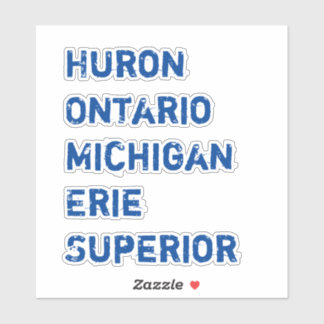 HUIZEN Huron Ontario Michigan Erie Superior Meren Sticker