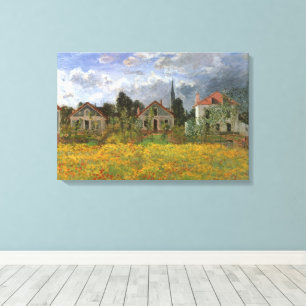 Huizen in Argenteuil door Claude Monet Canvas Afdruk