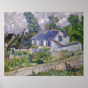 Huizen in Auvers door Vincent Van Gogh Poster