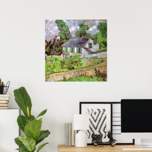 Huizen in Auvers van Vincent van Gogh Poster
