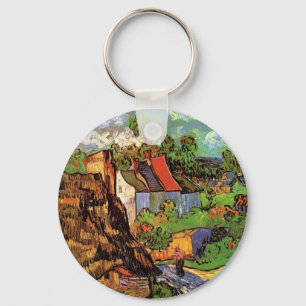 Huizen in Auvers van Vincent van Gogh Sleutelhanger