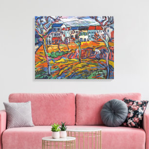 Huizen in Chatou Maurice de Vlaminck Canvas Afdruk