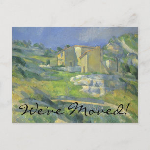 Huizen in de Provence door Cezanne, Nieuw Adres Aankondigingskaart