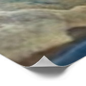 Huizen in het landschap van de Barren Winter Poster (Hoek)