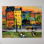 Huizen in München door Kandinsky Poster (Voorkant)