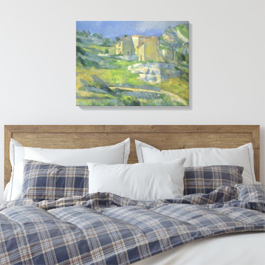 Huizen in Provence van Paul Cezanne,  kunst Canvas Afdruk (Insitu (Slaapkamer))