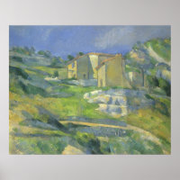 Huizen in Provence van Paul Cezanne, kunst