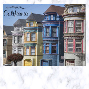 Huizen in San Francisco Californië Briefkaart