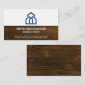 Huizen Logo | Houtkorrels Visitekaartje (Voorkant / Achterkant)