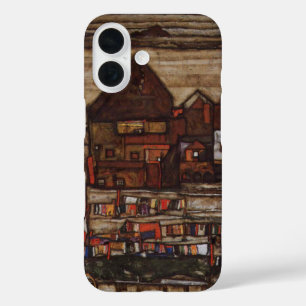 Huizen met wasgoed door Egon Schiele iPhone 16 Hoesje